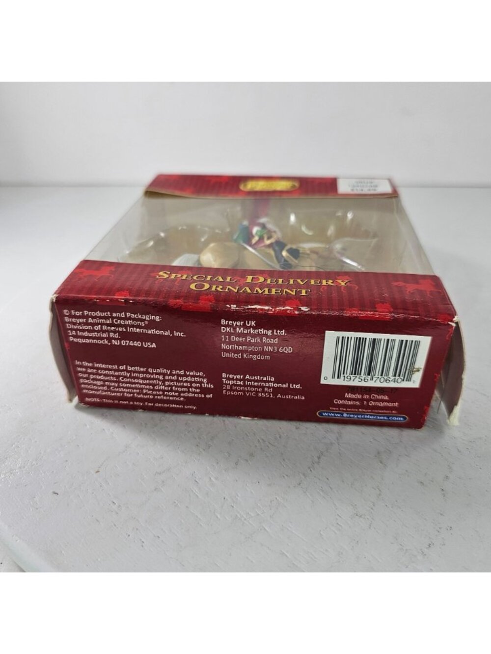 Breyer Special Delivery Ornament Santa Horse 700640 Decoration New Damaged Box - Picture 3 of 8